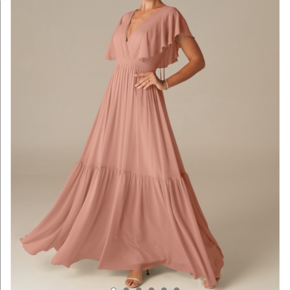 AW Bridal Lars maxi ruffle dress